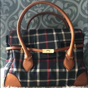 Brooks Brothers Plaid Canvas Purse